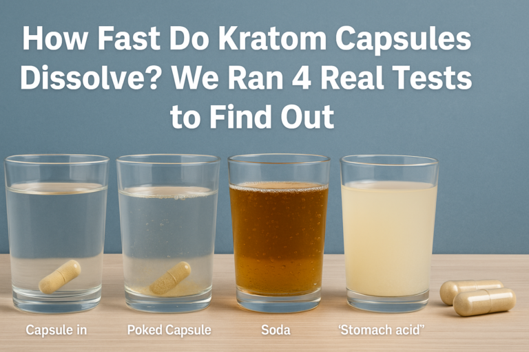 How Fast Do Kratom Capsules Dissolve We Ran 4 Real Tests to Find Out