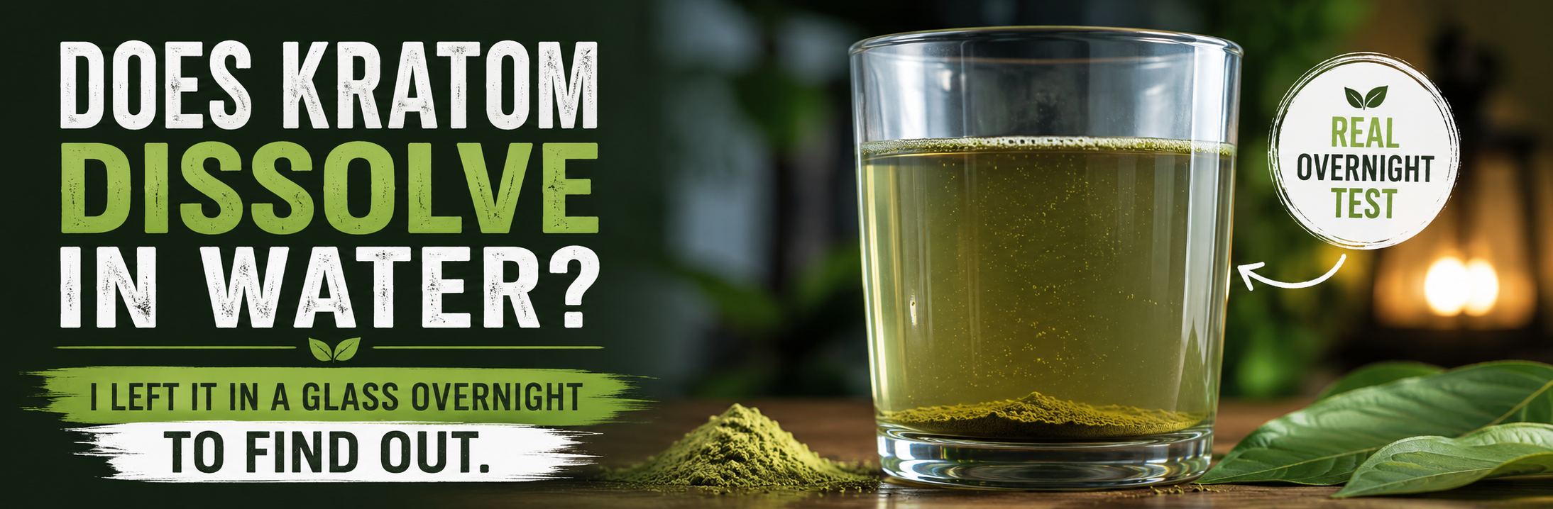 Does Kratom Dissolve in Water — Super Green Kali water test